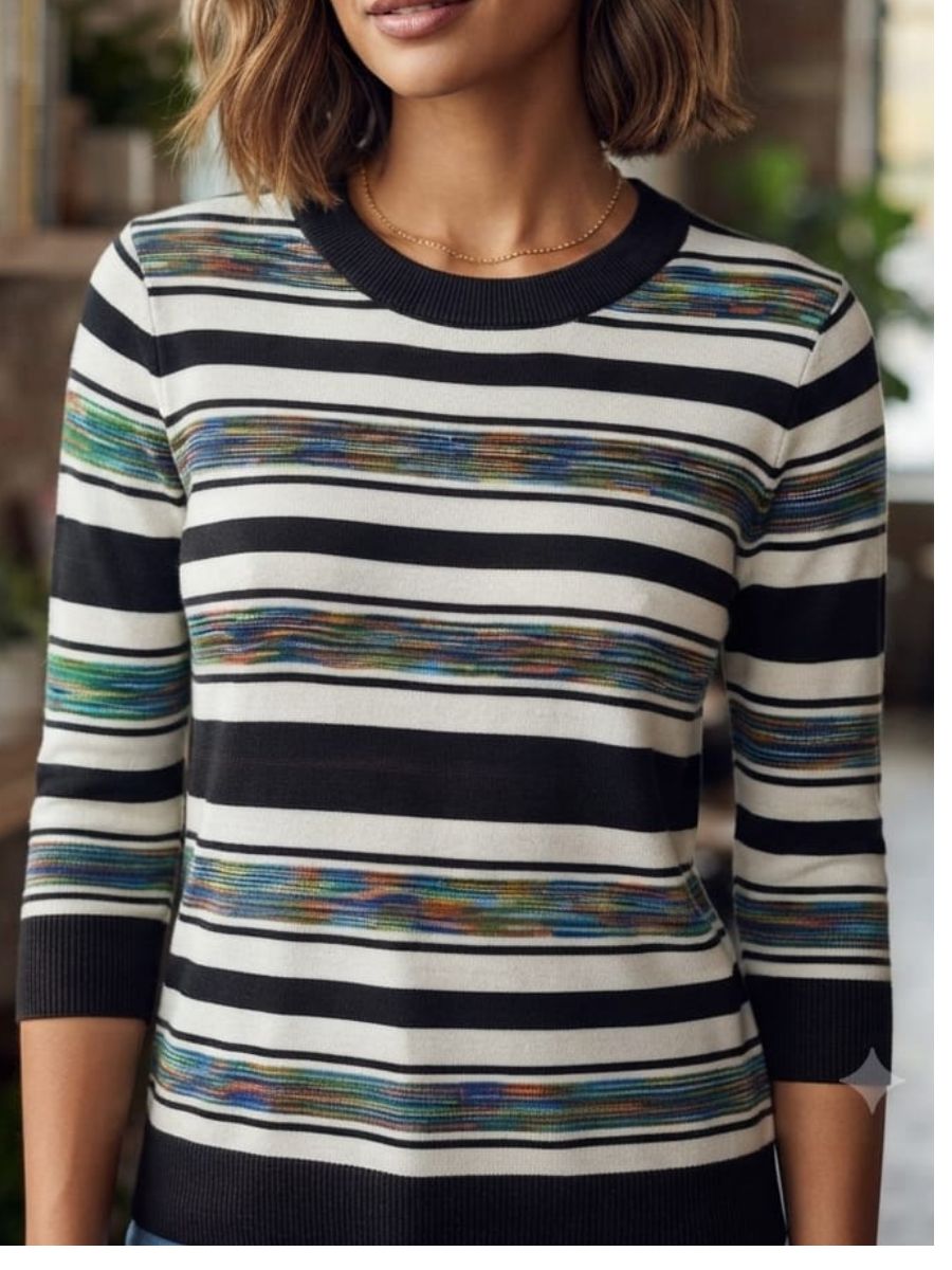Horizontal striped pattern with multicolo